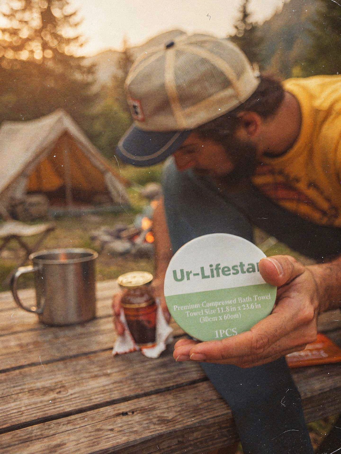 Kit Camping Lotado 200UN - Toalha Compacta de Bambu UR Lifestar