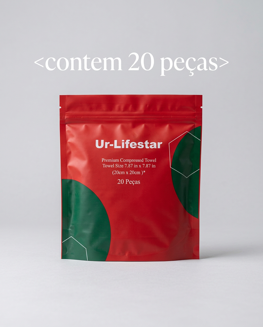 Kit 60UN Toalha Compacta de Mão 24x30cm - UR Lifestar